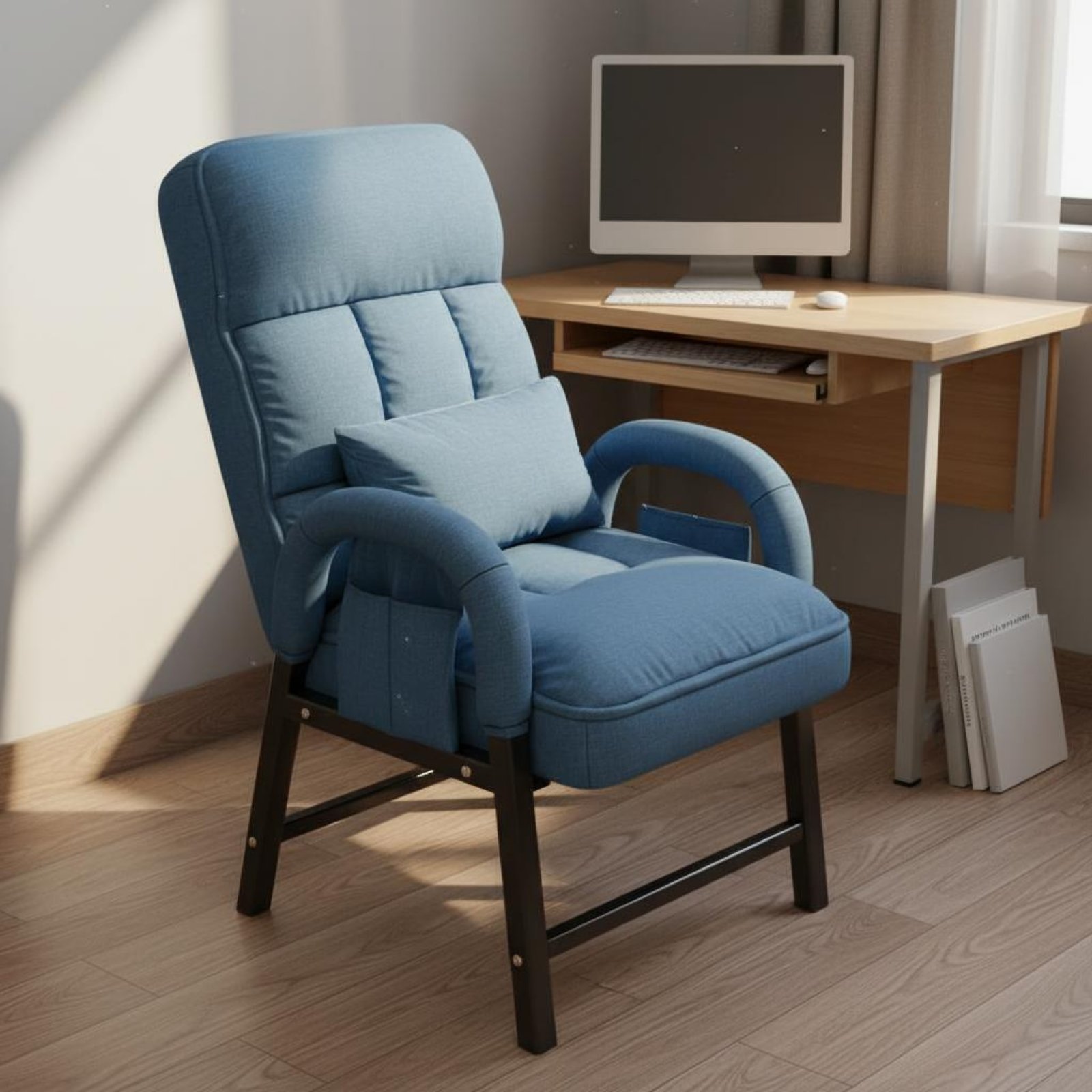 Office Furniture - كرسي استرخاء فاخر بمسند ظهر قابل