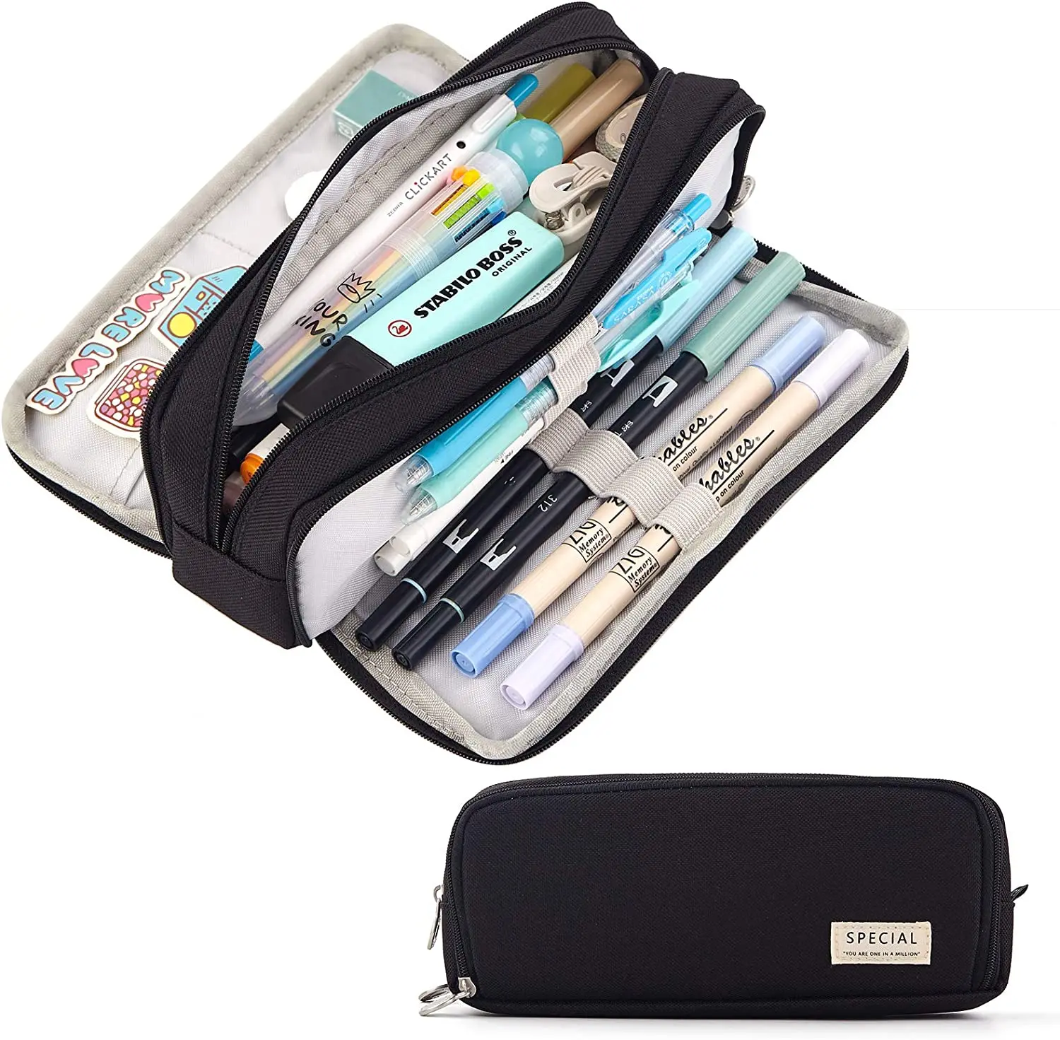 Aesthetic Large Pencil Case Pouch - مقلمة ذات سعة كبيرة حقيبة أقلام