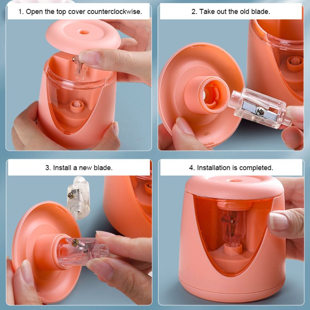لوازم مكتبية ومدرسية مع ملصقات - مراجعة Electric Pencil Sharpener Usb وسعره