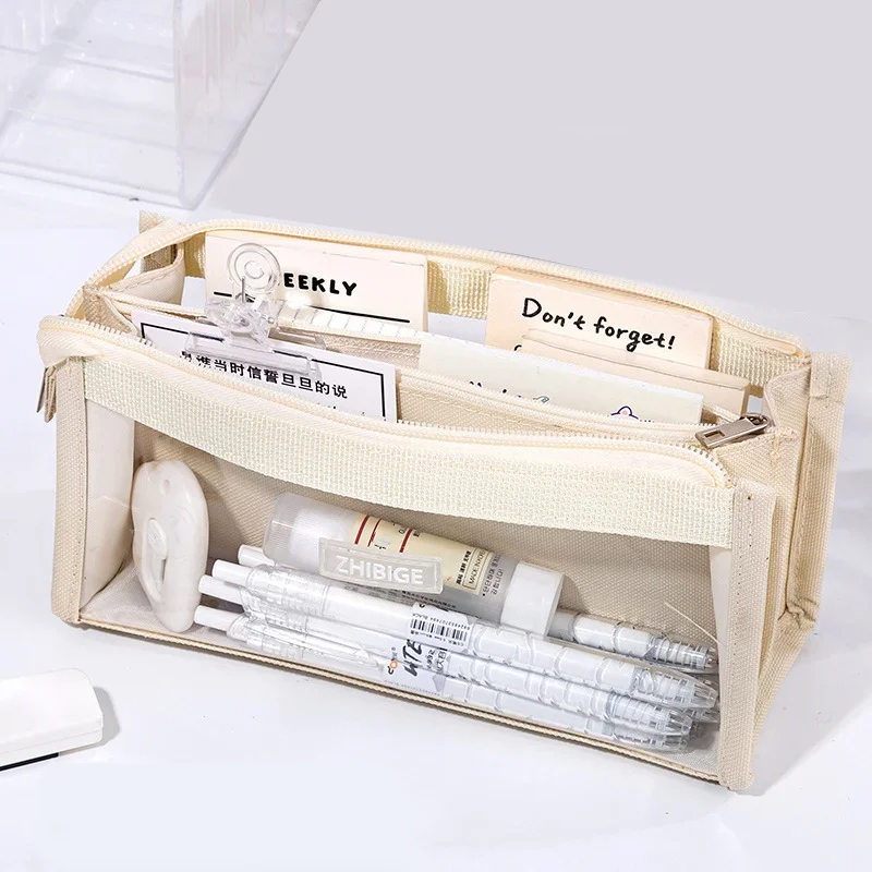 6 طبقات حقيبة أقلام رصاص ذات س - مراجعة Aesthetic Large Pencil Case Pouch وسعره