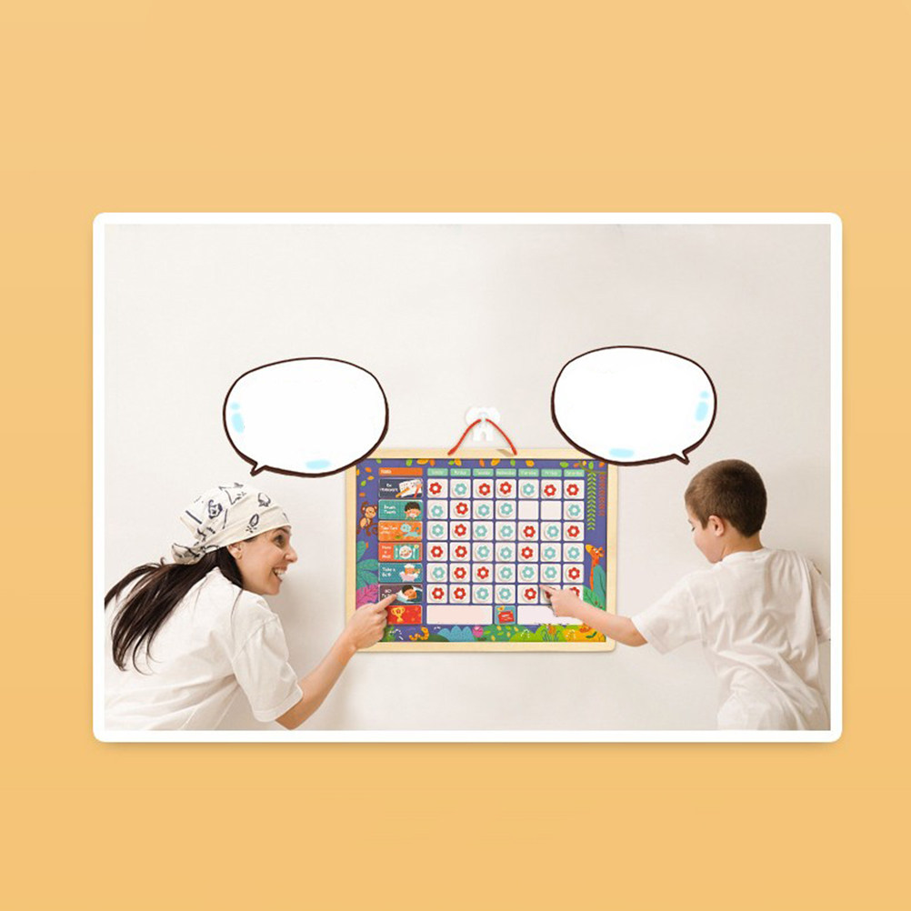 لوحة تتبع السلوك الخشبية للأطف - مراجعة Kids Magnetic Reward Chart Board وسعره