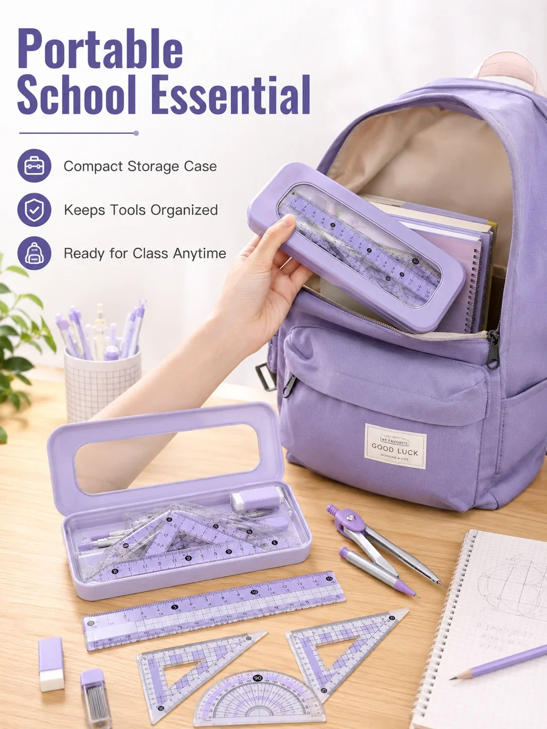 مجموعة أدوات هندسية للرياضيات  - مراجعة Math Geometry Set With Compass وسعره