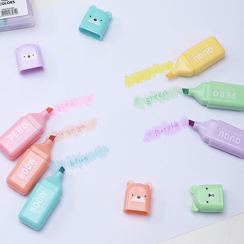 4/6/12 قطعة أقلام تحديد على شك - مراجعة Pastel Highlighter Set Double Ended وسعره