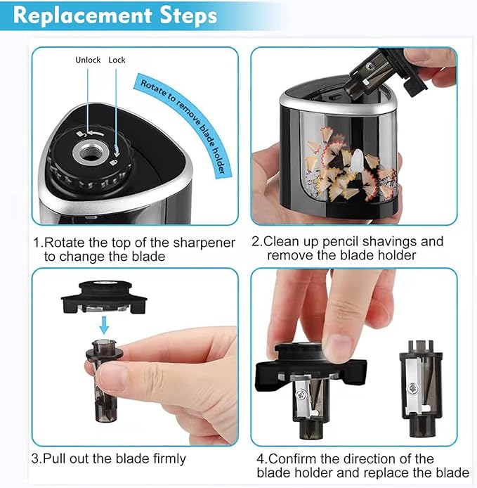 شفرة مبراة أقلام كهربائية، منا - مراجعة Electric Pencil Sharpener Usb وسعره