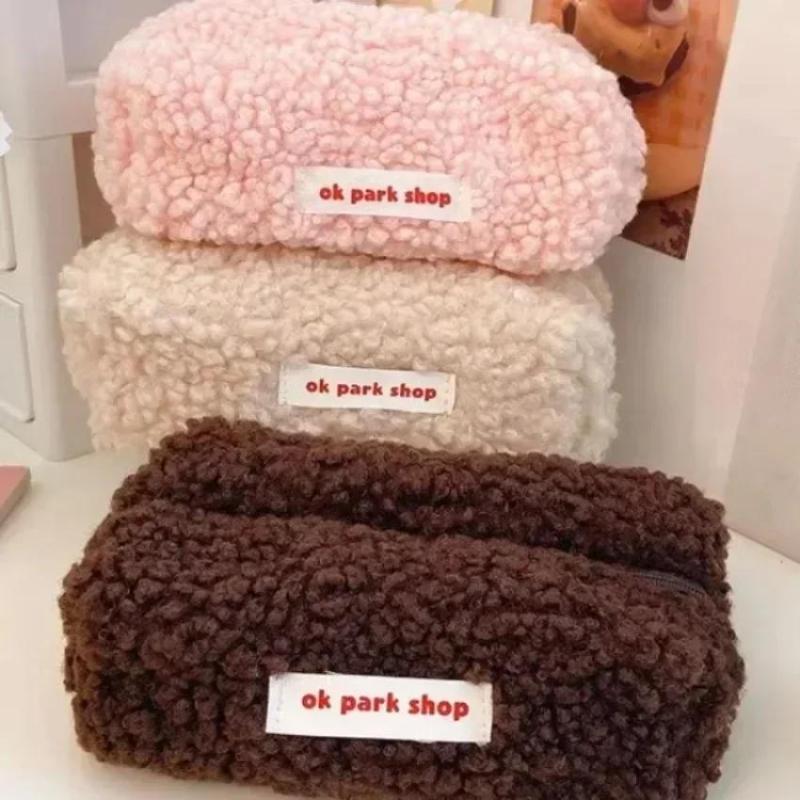 حقيبة تخزين من صوف الحملان 202 - مراجعة Aesthetic Large Pencil Case Pouch وسعره