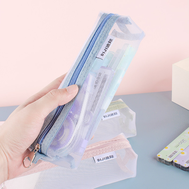 حقيبة أقلام شفافة من النايلون  - مراجعة Clear Mesh Pencil Pouch For Exam وسعره