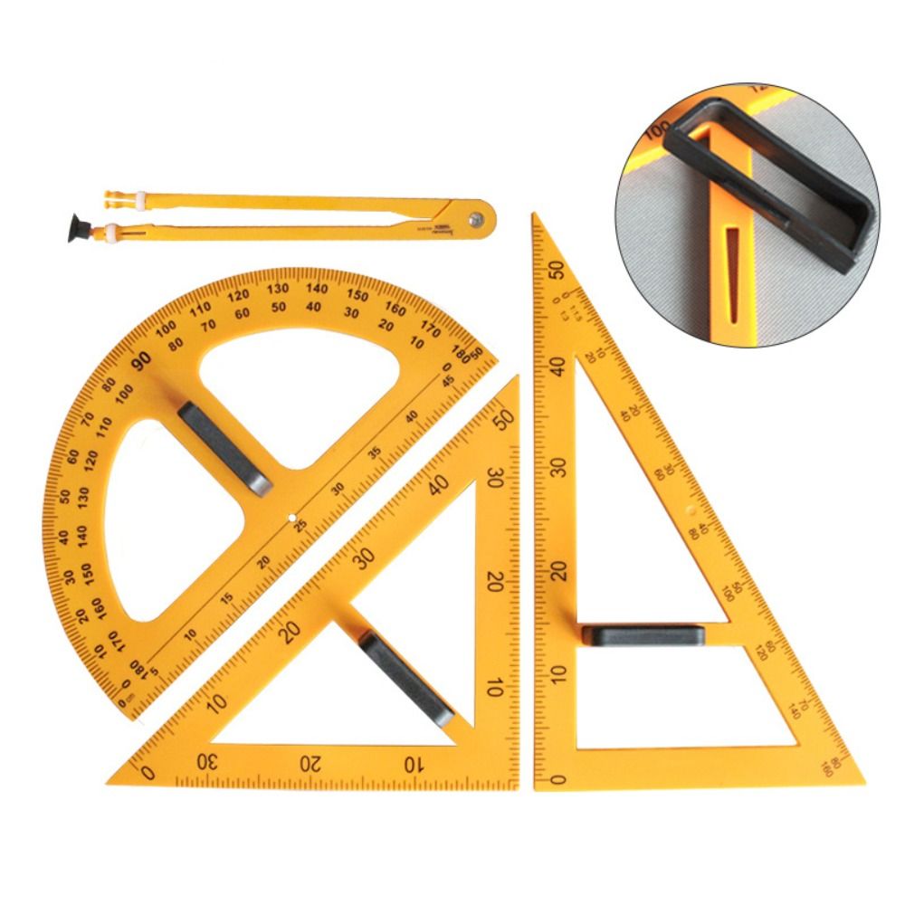 مسطرة مثلثة كبيرة متينة متعددة - مراجعة Math Geometry Set With Compass وسعره