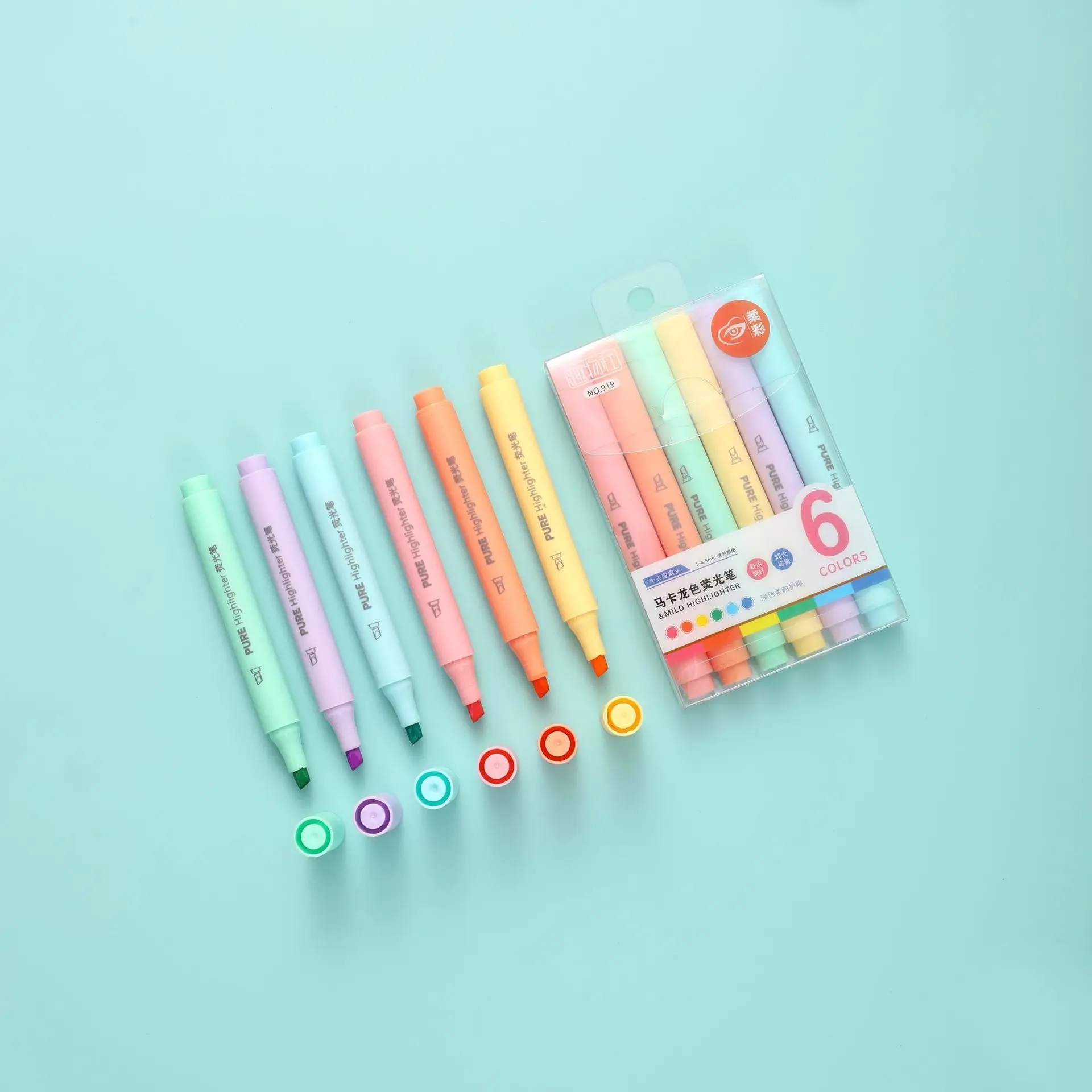 مجموعة من 6 أقلام تظليل بألوان - مراجعة Pastel Highlighter Set Double Ended وسعره