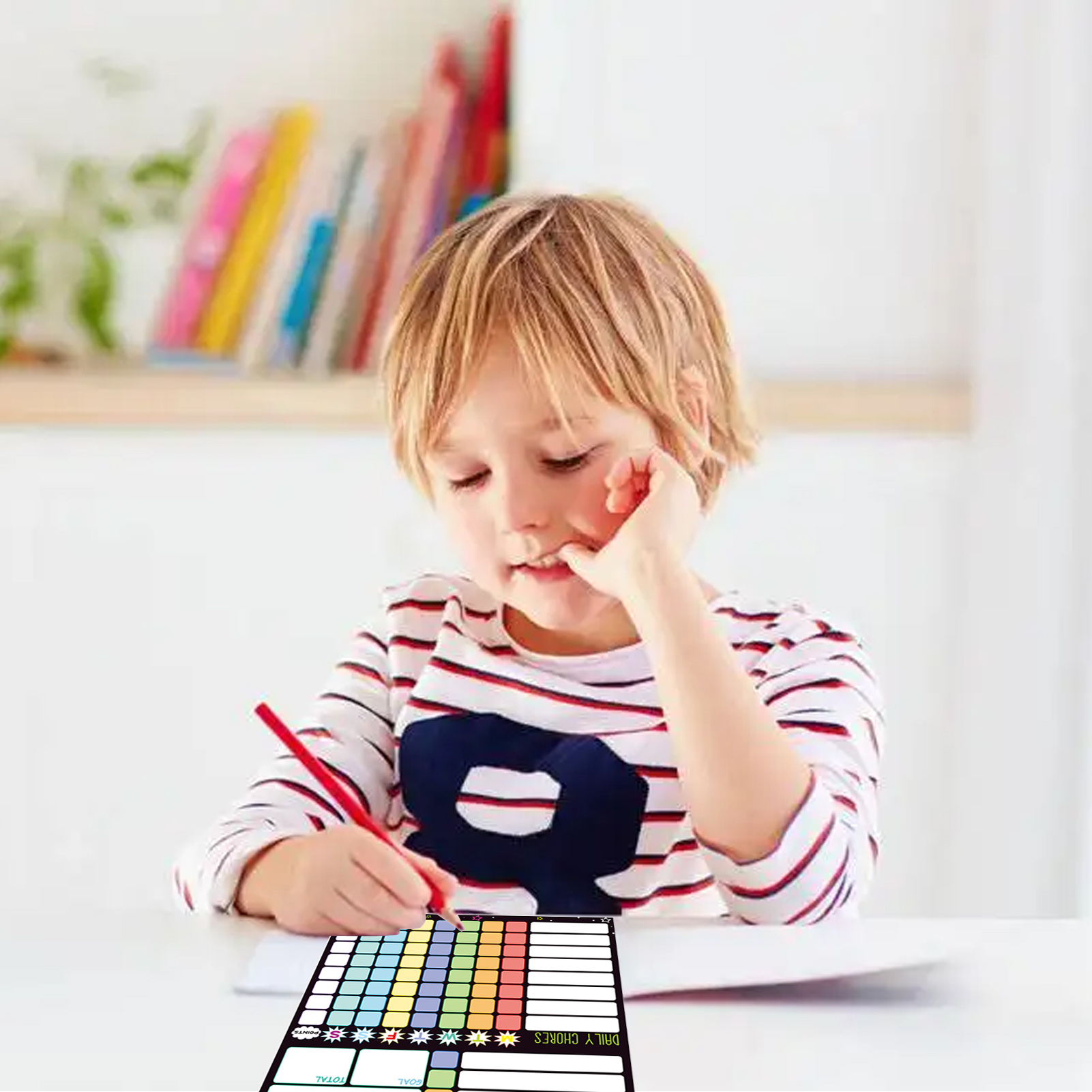 جدول زمني بصري أسبوعي للرسم ال - مراجعة Kids Magnetic Reward Chart Board وسعره