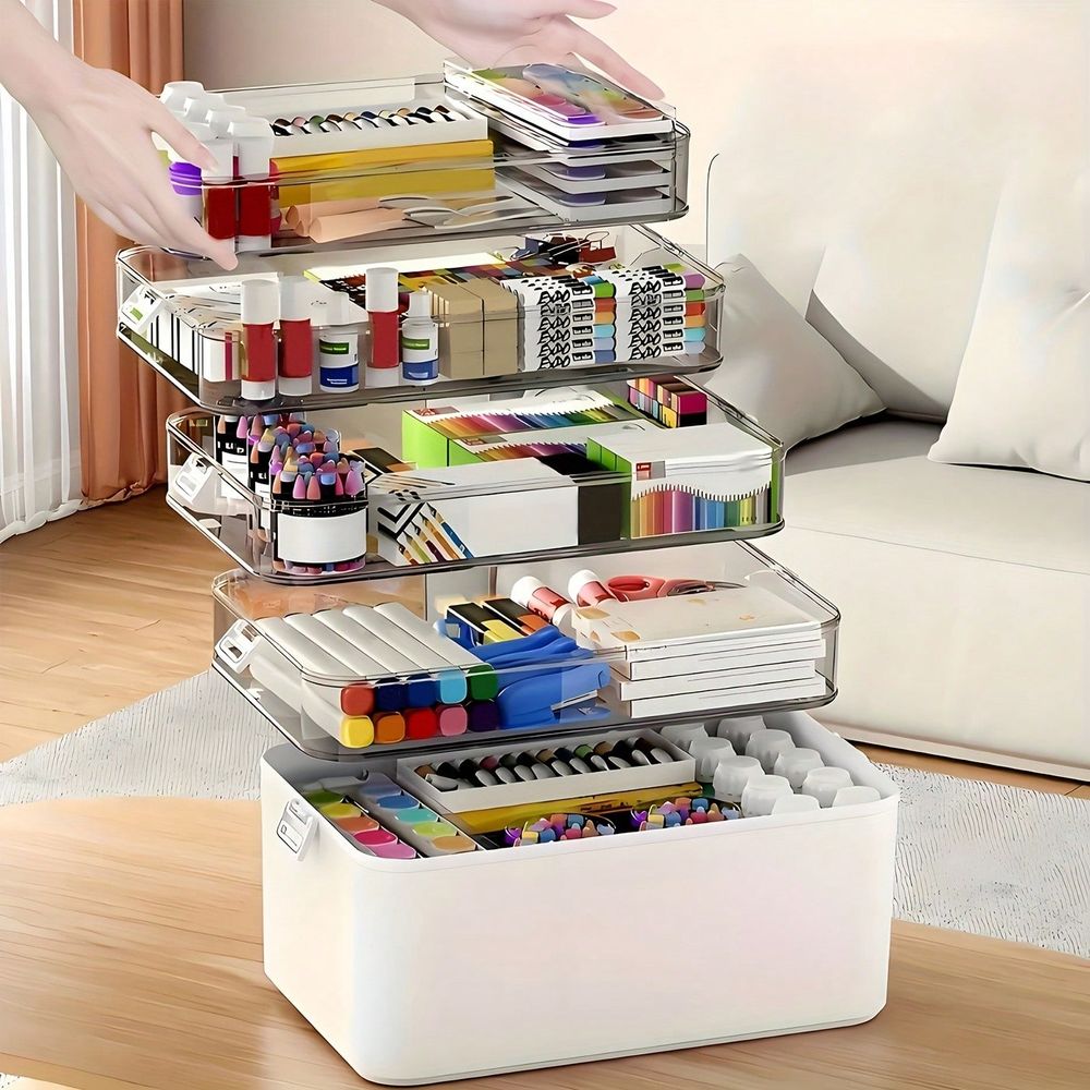 منظم أدوية شفاف متعدد الطبقات، - مراجعة Stationery وسعره